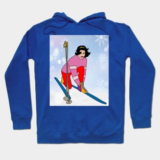 Skier Snow Mountains Extreme Sport Hoodie